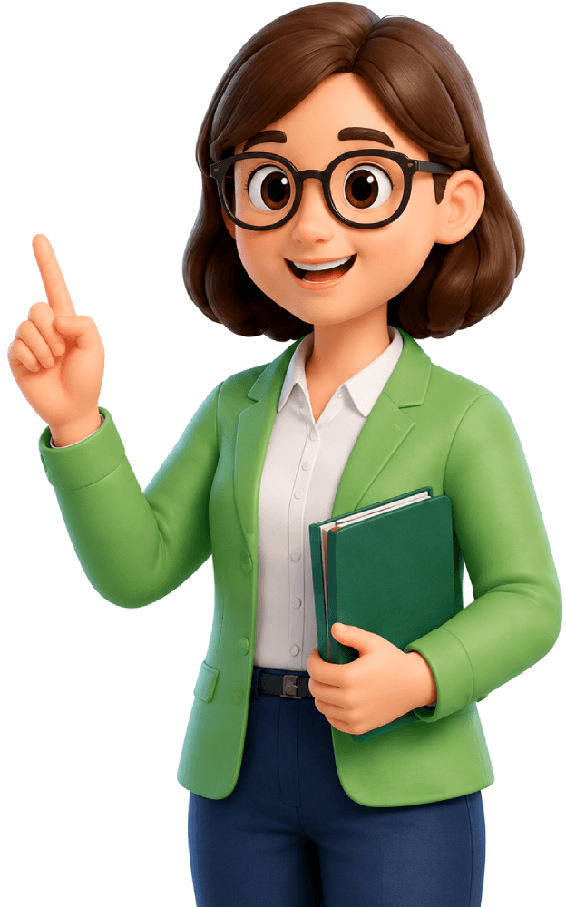 Teacher presenting with a book